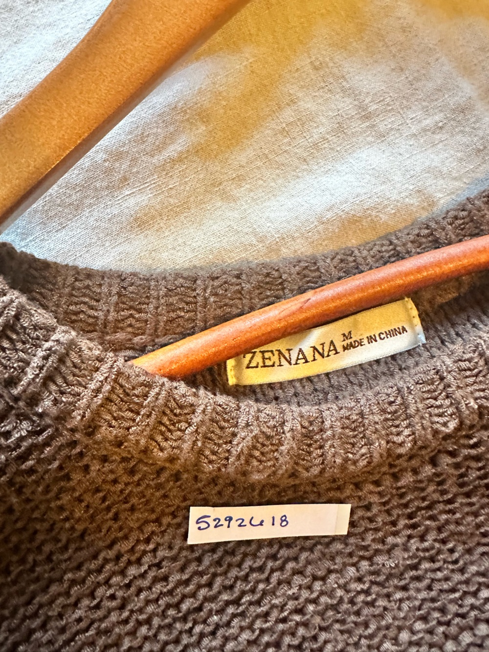 Zenana Chocolate Brown Open Knit Sweater Vest Fall Layering Top Medium - Picture 6 of 6